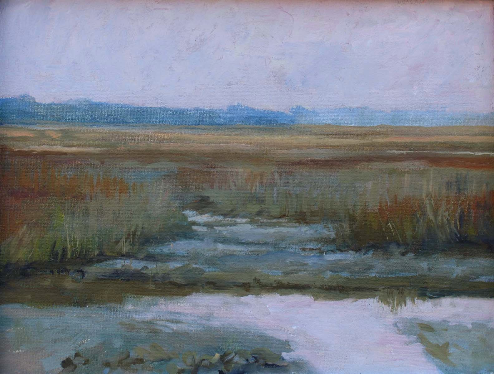 St Marks Marsh — 12x16 oil on panel 2010