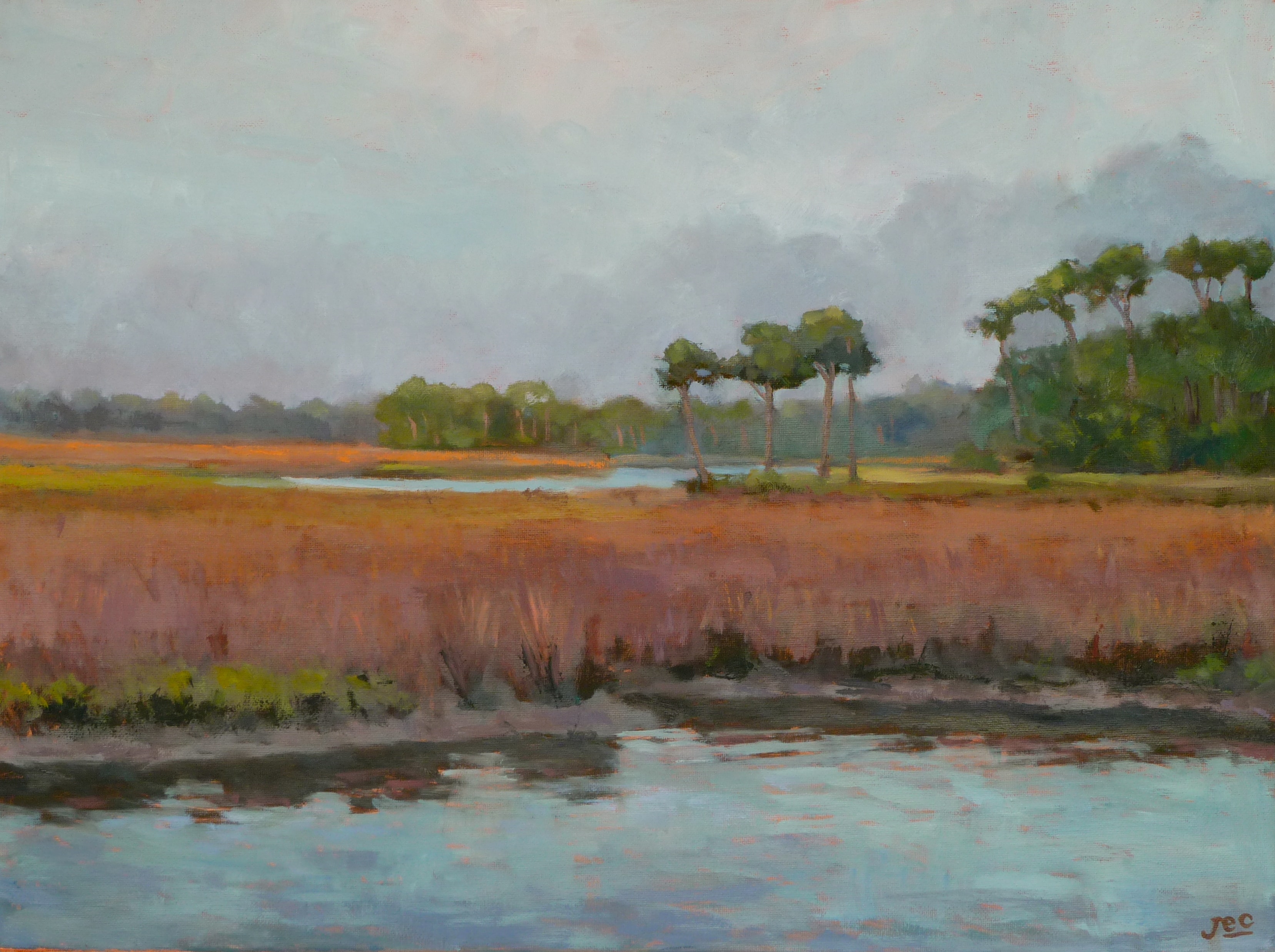 Sunset at Alligator Pt — 18x24 oil on canvas 2012