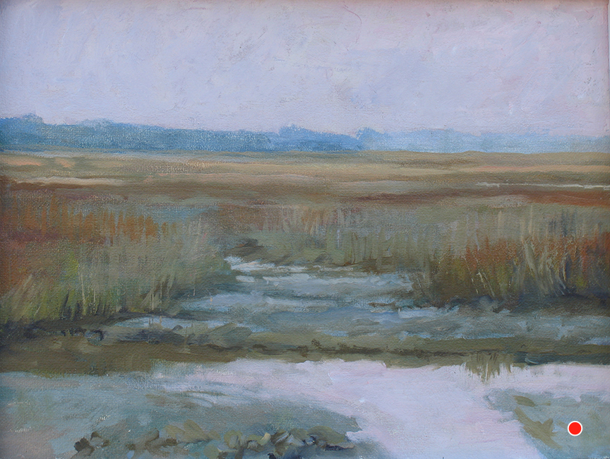 St Marks Marsh — 12x16 oil on panel 2010